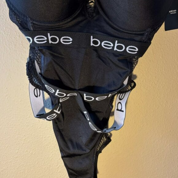 bebe Black Intimates Top - Picture 3 of 11